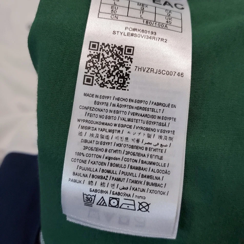 Guess Men Shirt Large Green Colorblock Logo Embroidered Short Sleeve NWT - Picture 11 of 11